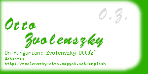 otto zvolenszky business card